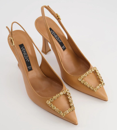 BUTY SZPILKI Z BROSZKĄ