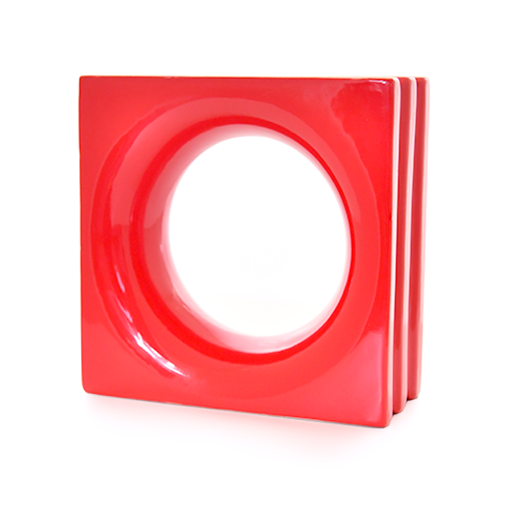 PUSTAK CERAMICZNY 19X19X8 LOOP RED